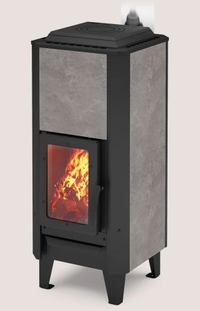 Печь отопительно-варочная «Теплодар Вертикаль керамика 120» (со стеклом)